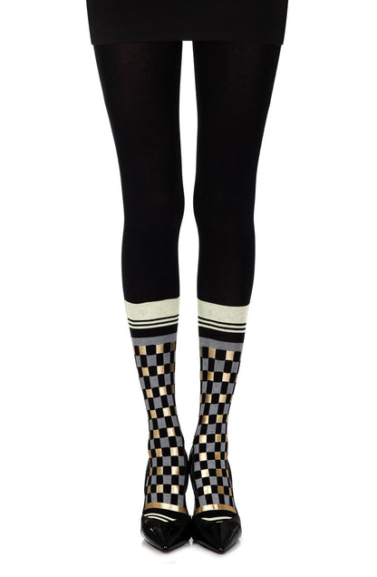 Happy Socks Black Print Tights Hosiery Hosiery