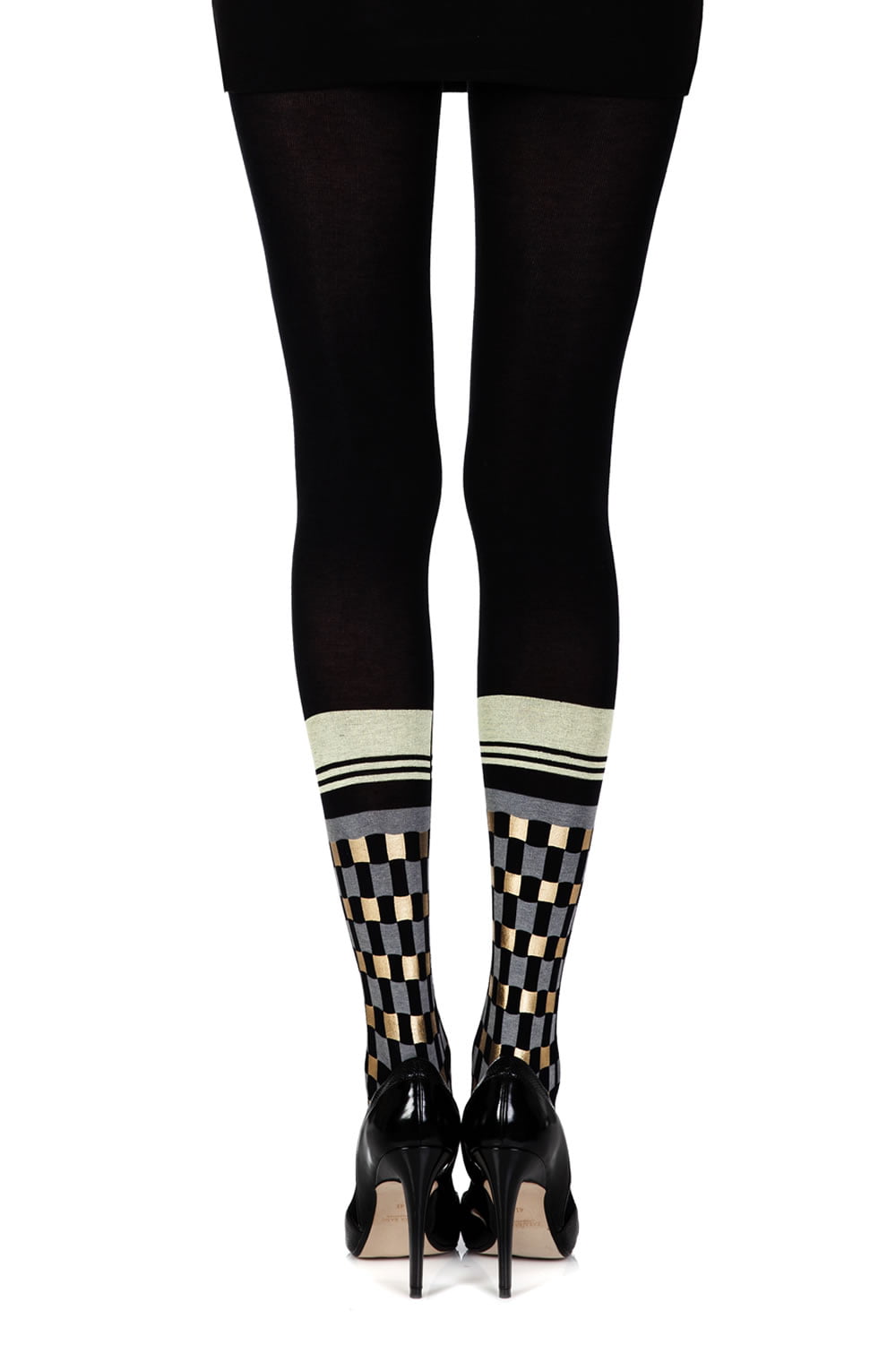 Happy Socks Black Print Tights Hosiery Hosiery