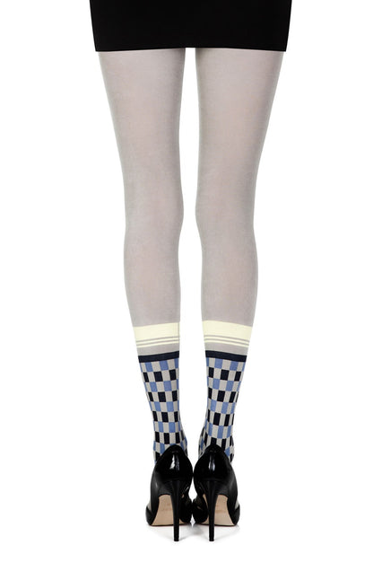 Happy Socks Grey/Multi Print Tights Hosiery Hosiery