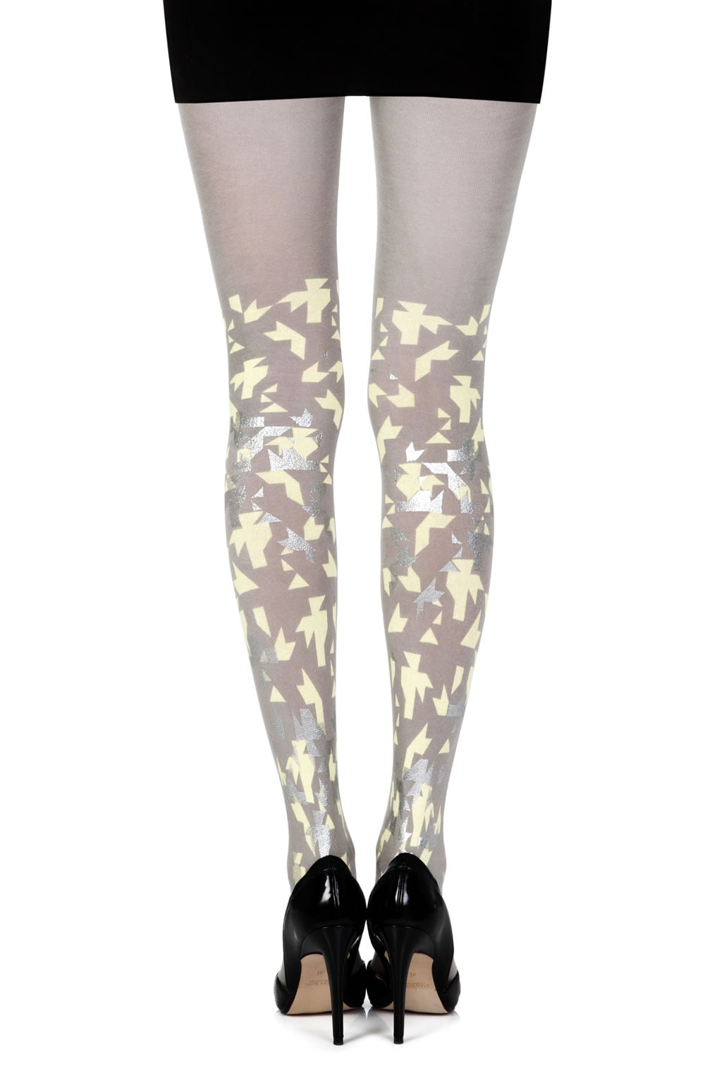 Confetti Grey Print Tights Hosiery Hosiery
