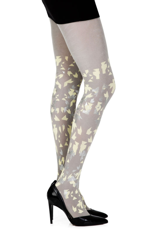 Confetti Grey Print Tights Hosiery Hosiery
