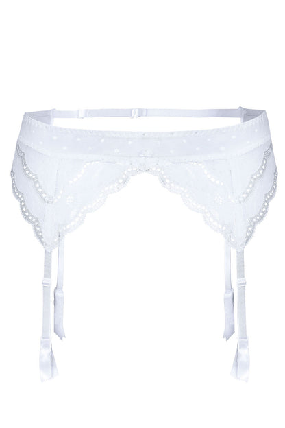 Lagerta Suspender Belt White Bridal Hosiery