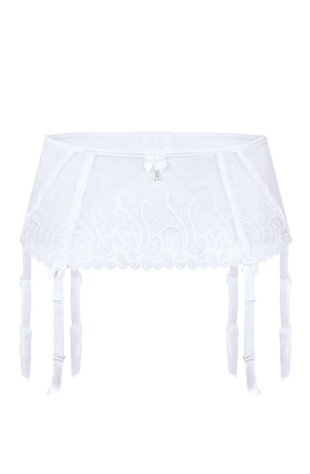 Anuk Suspender Belt White Bridal Hosiery