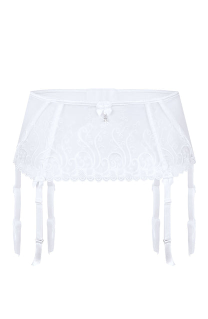 Anuk Suspender Belt White Bridal Hosiery