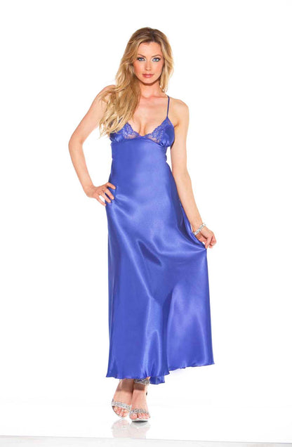 Blue Long Gown Bedroom Wear Nightwear