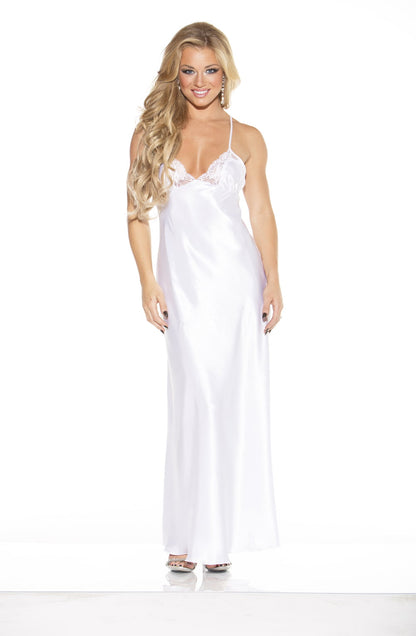 White Long Gown Bedroom Wear Nightwear