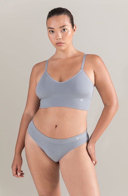 The TENCEL™ Seamless Bralette Storm Grey Everyday Lingerie Sets