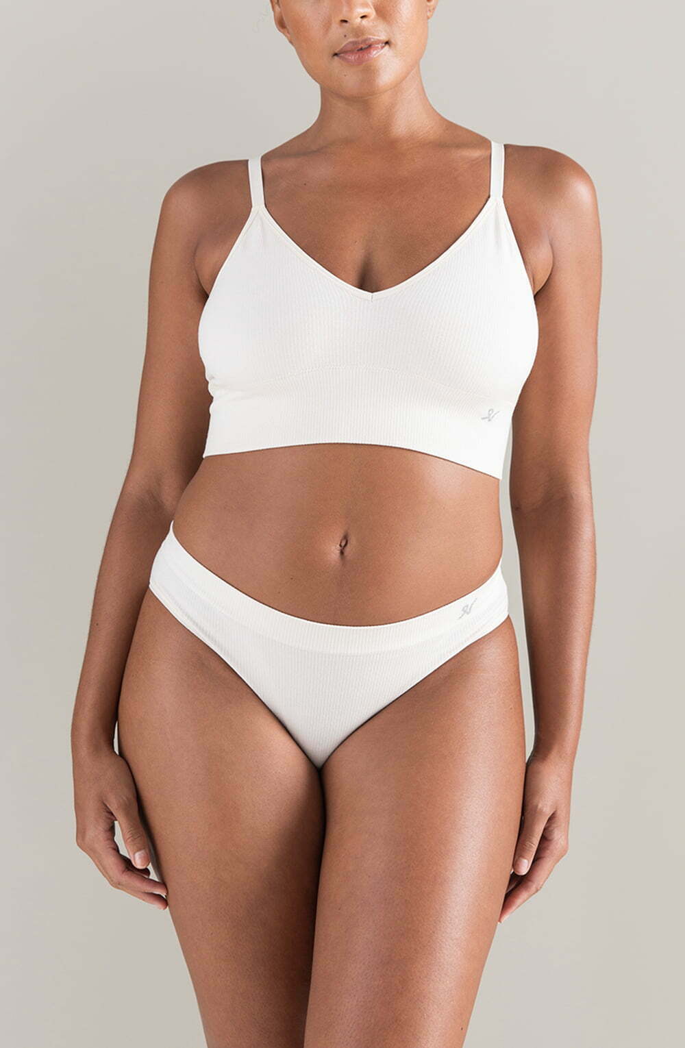 The TENCEL™ High Leg Brief White Sand Shapewear Briefs and Thongs