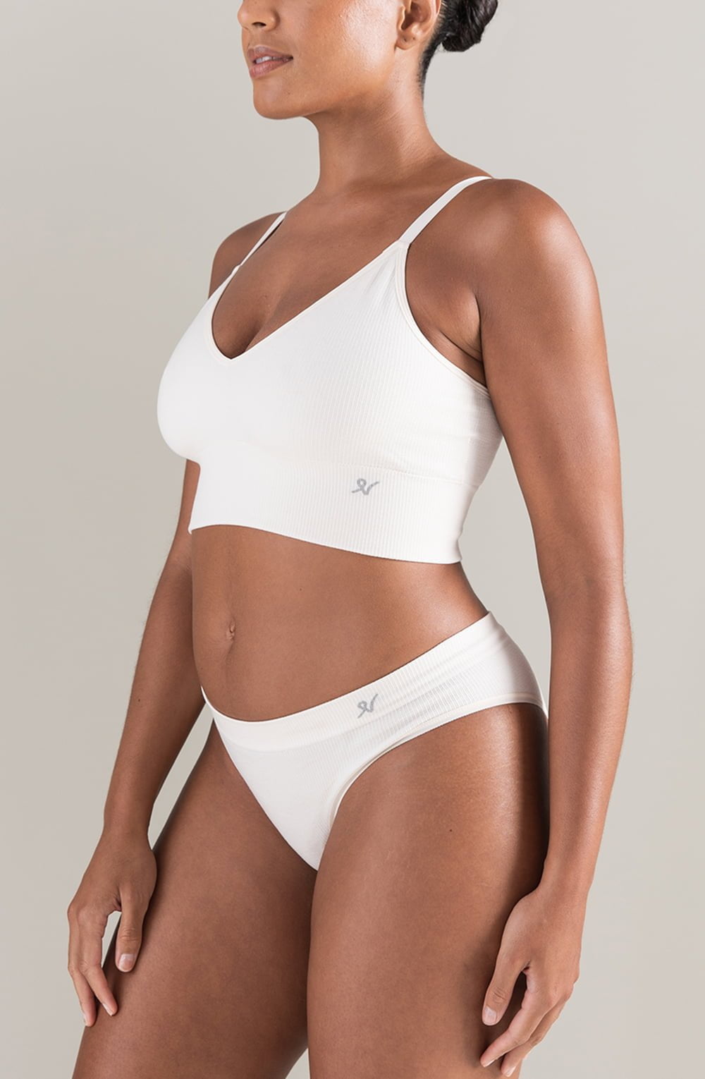 The TENCEL™ High Leg Brief White Sand Shapewear Briefs and Thongs