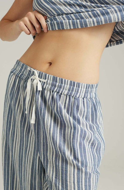 The Classic Trouser French Navy Stripe Nightwear Pyjamas