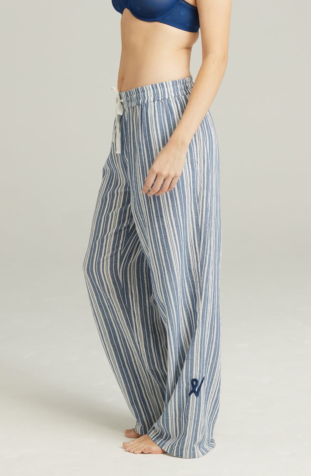 The Classic Trouser French Navy Stripe Nightwear Pyjamas