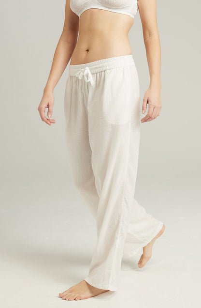 The Classic Trouser Organic Cotton White Nightwear Pyjamas