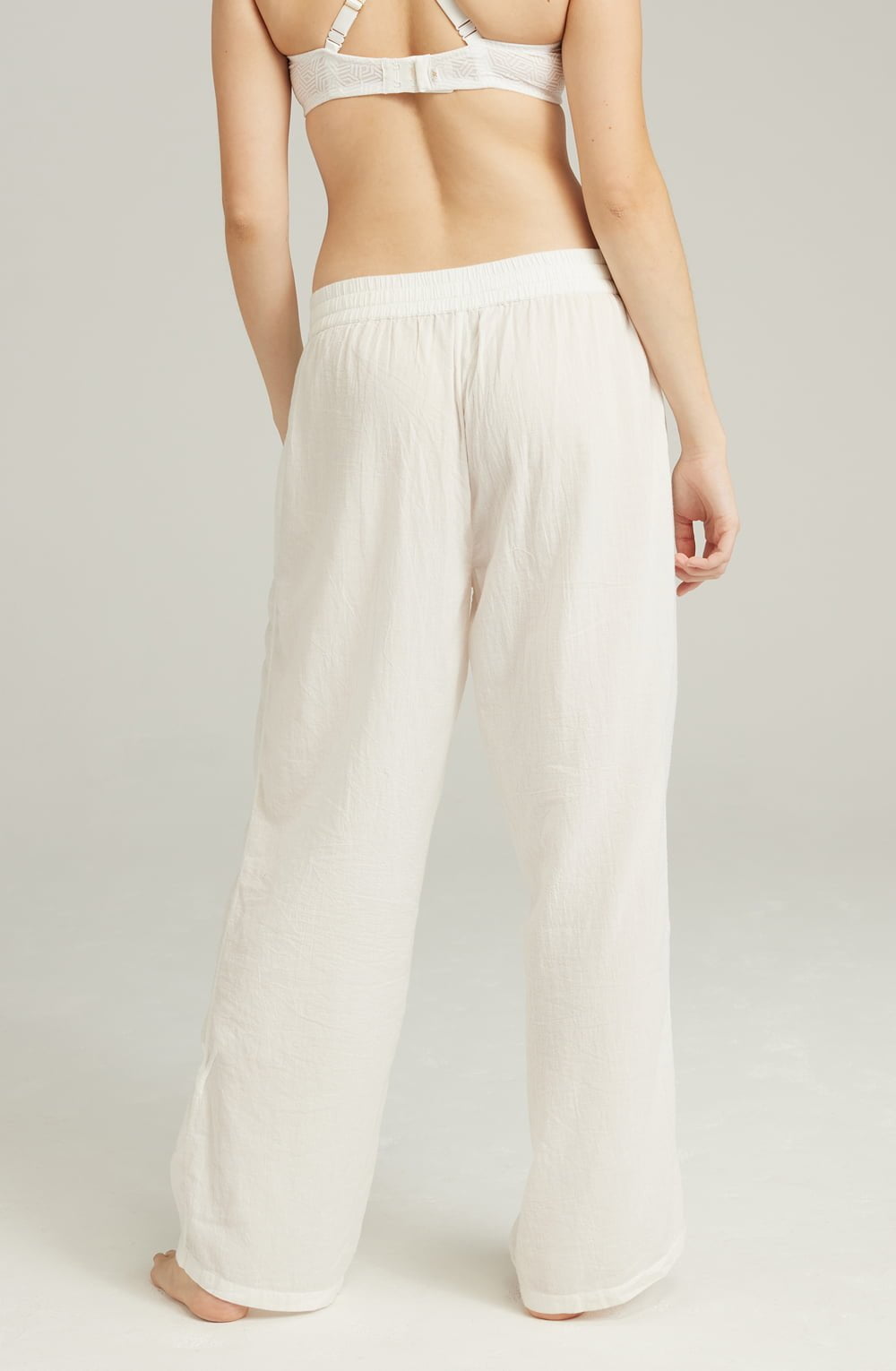 The Classic Trouser Organic Cotton White Nightwear Pyjamas