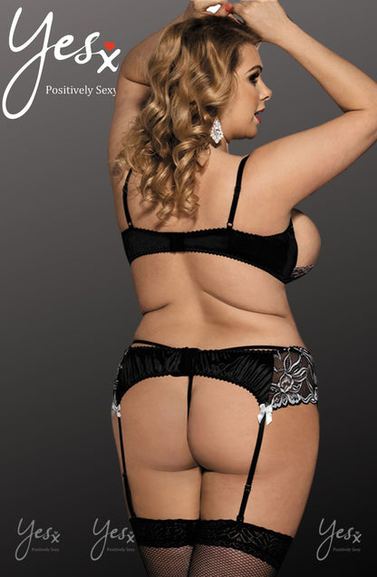 YXQ Bra Set Black Bedroom Wear Lingerie Sets
