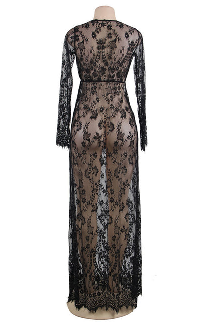YX Long Gown & Thong Bedroom Wear Nightwear
