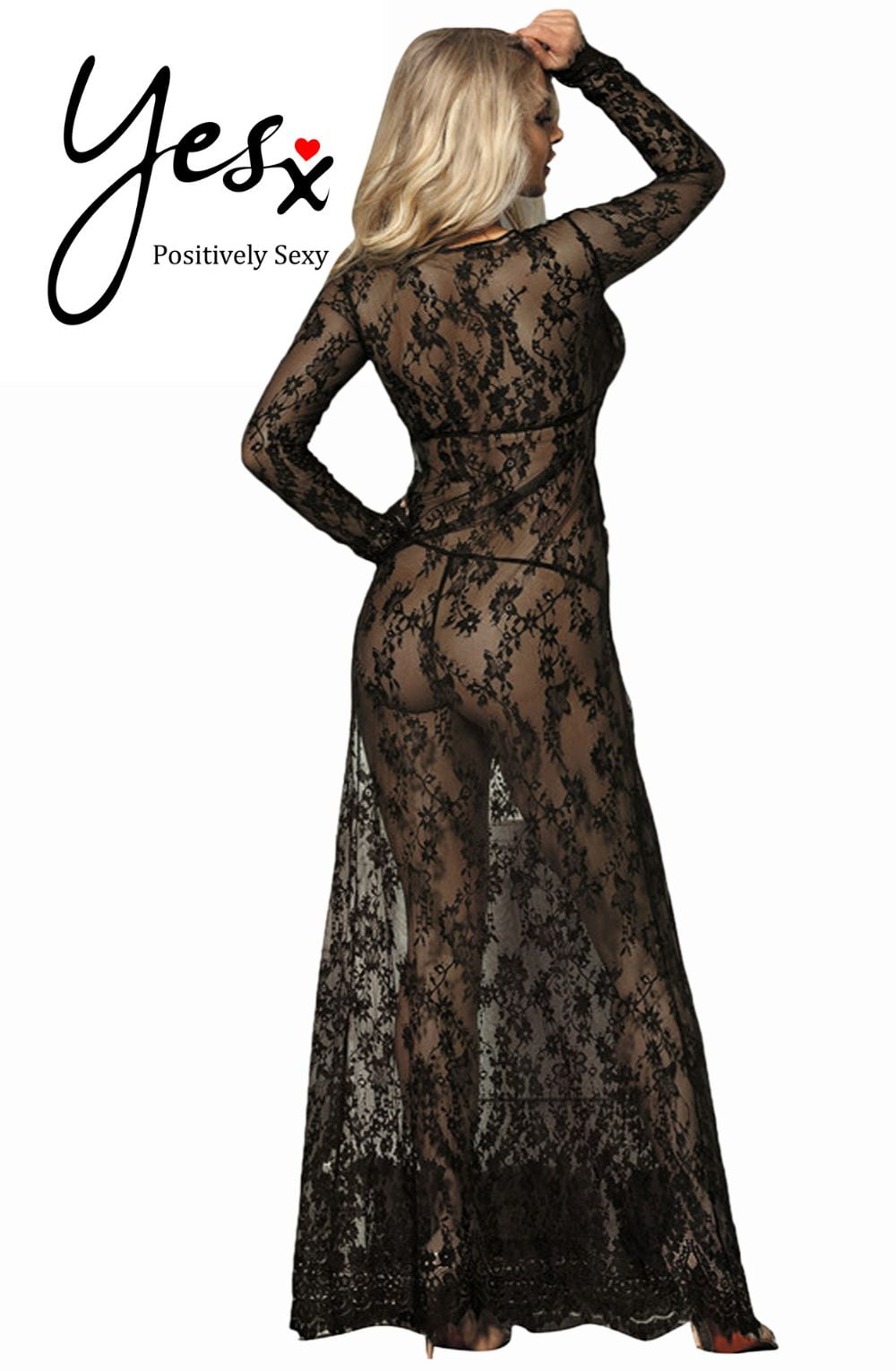 YX Long Gown & Thong Bedroom Wear Nightwear
