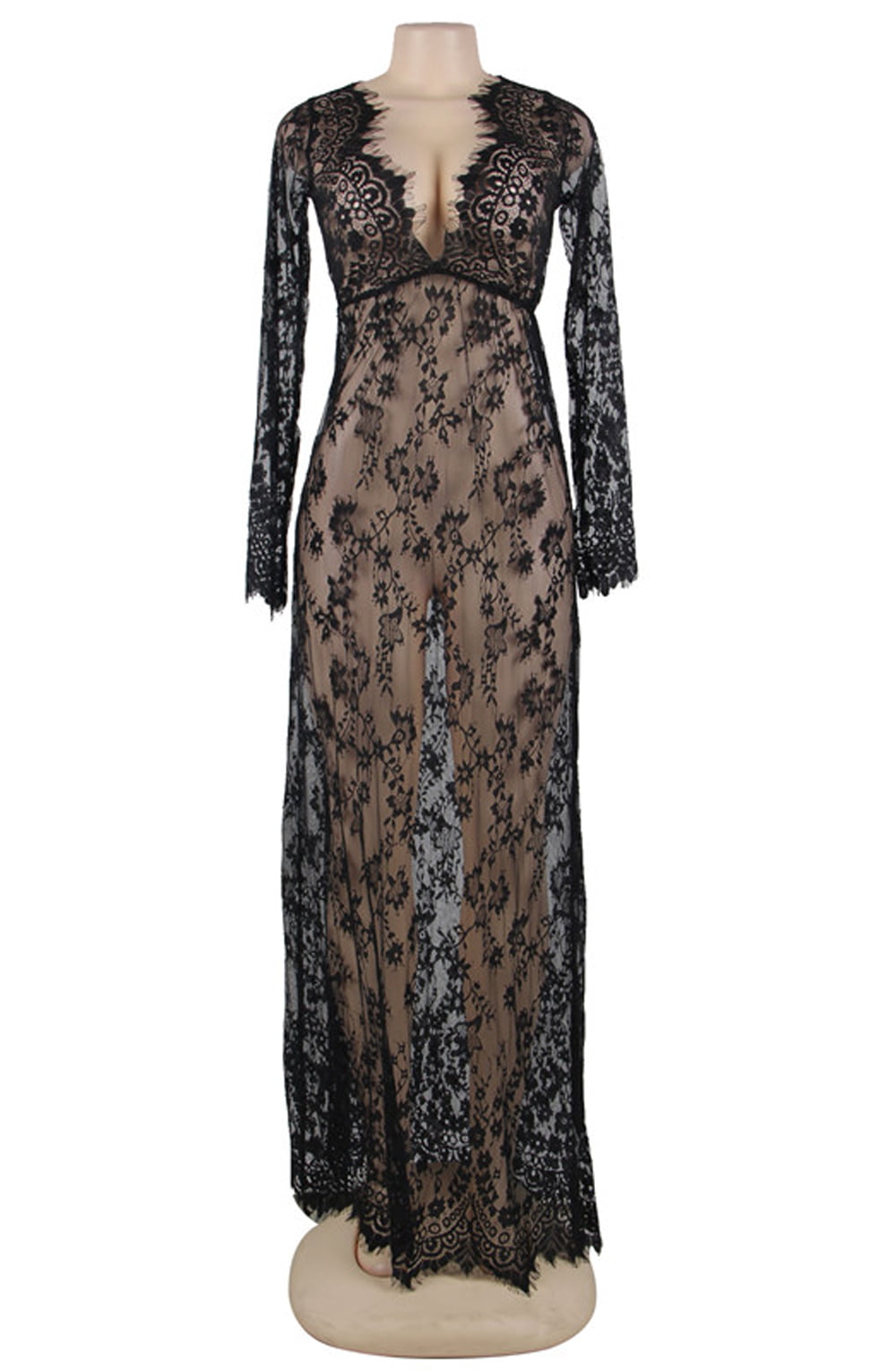 YX Long Gown & Thong Bedroom Wear Nightwear