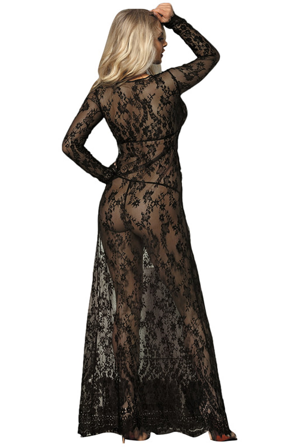 YX Long Gown & Thong Bedroom Wear Nightwear