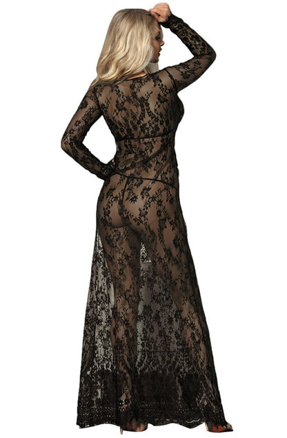 YX Long Gown & Thong Bedroom Wear Nightwear