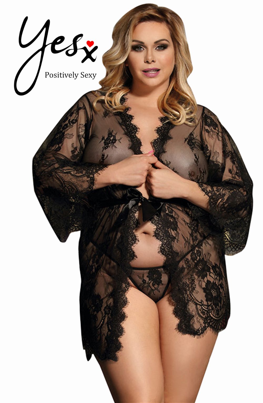 YXQ Robe Set Black - Up to XL Bedroom Wear Nightwear