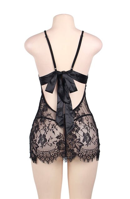 YX Chemise Black Bedroom Wear Chemises