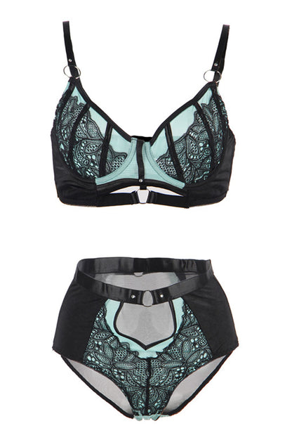 YX Blue Bra Set Everyday Lingerie Sets