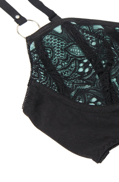 YXQ Blue Bra Set Plus Sizes Lingerie Sets