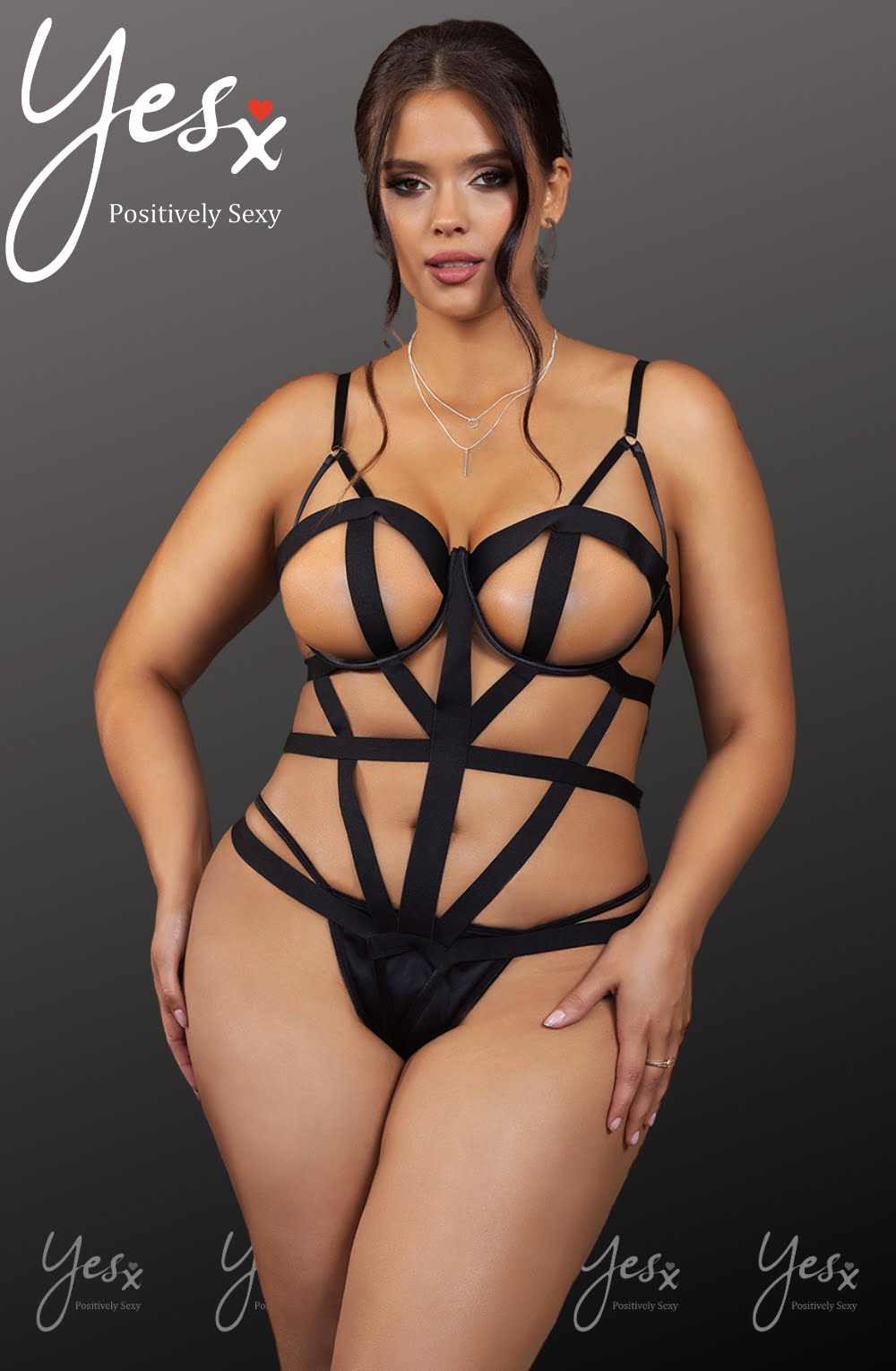 YXQ Body Black Plus Sizes Lingerie Sets