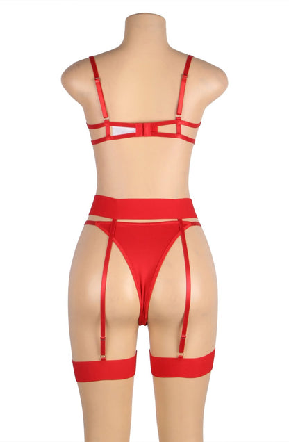 YXQ Red Bra Set Bedroom Wear Lingerie Sets