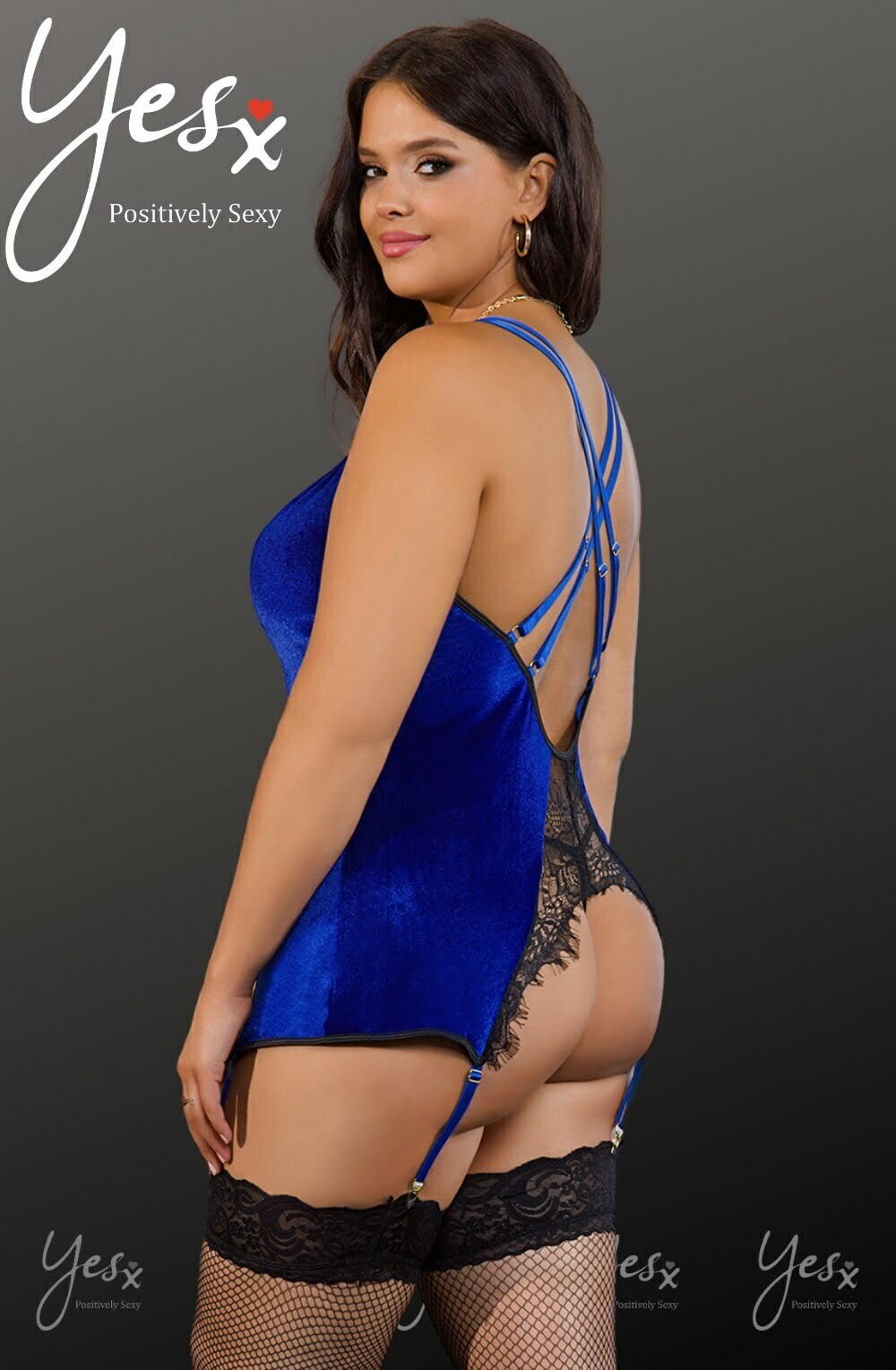 YXQ Gartered Babydoll Plus Sizes Babydolls
