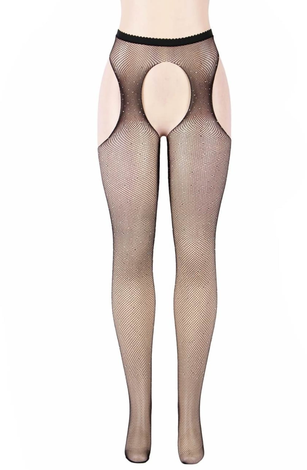 YX Sparkly Fishnet Black Bedroom Wear Tights