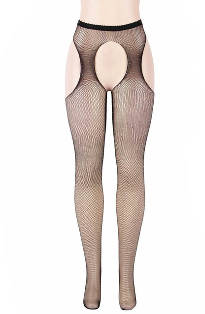 YX Sparkly Fishnet Black Bedroom Wear Tights