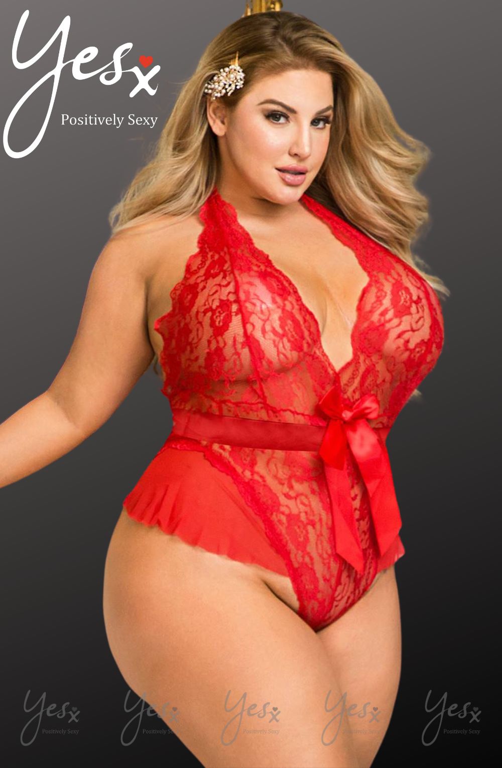 YXQ Hot Red Teddy Bedroom Wear Lingerie Sets
