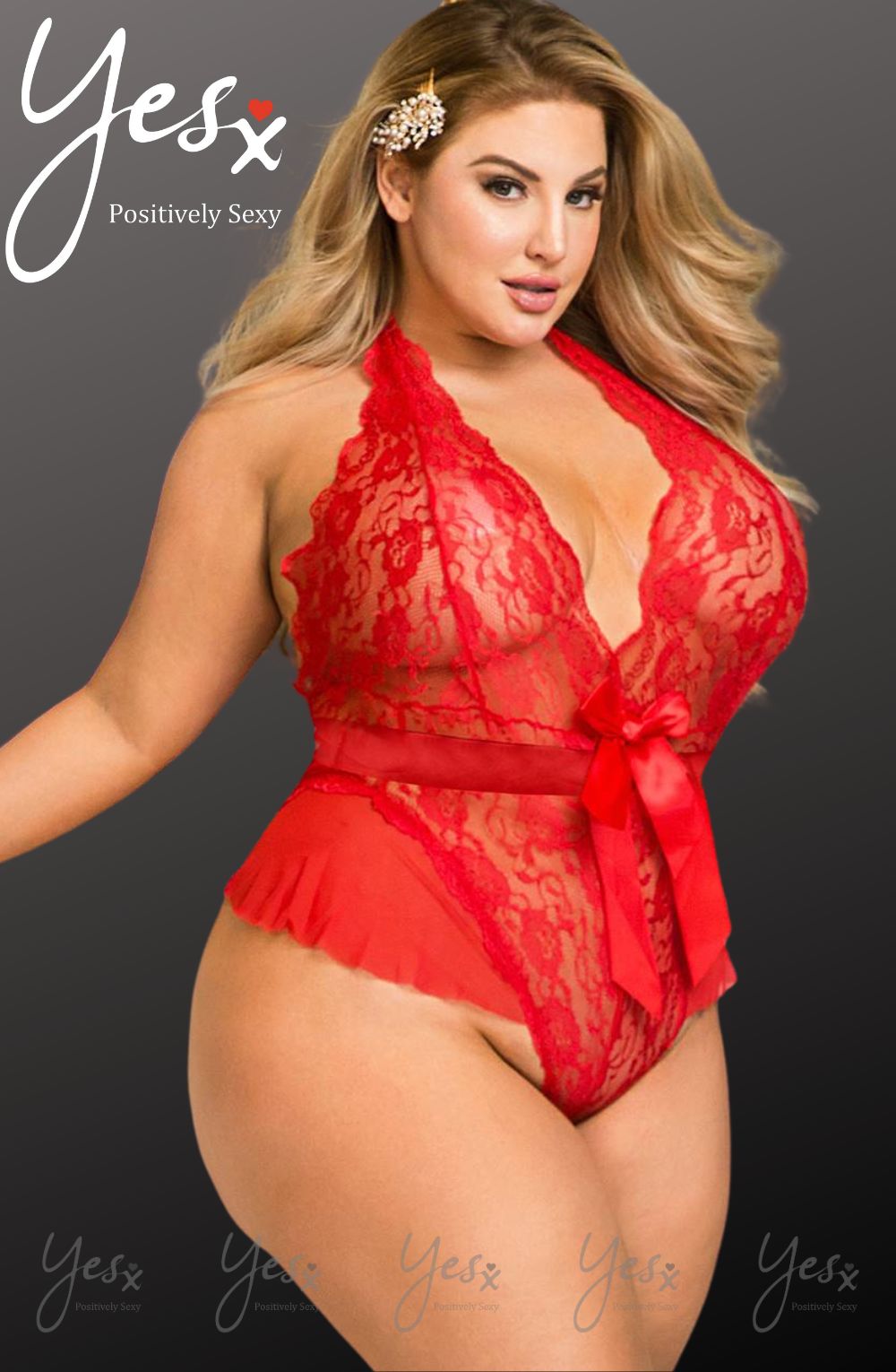 YXQ Hot Red Teddy Bedroom Wear Lingerie Sets