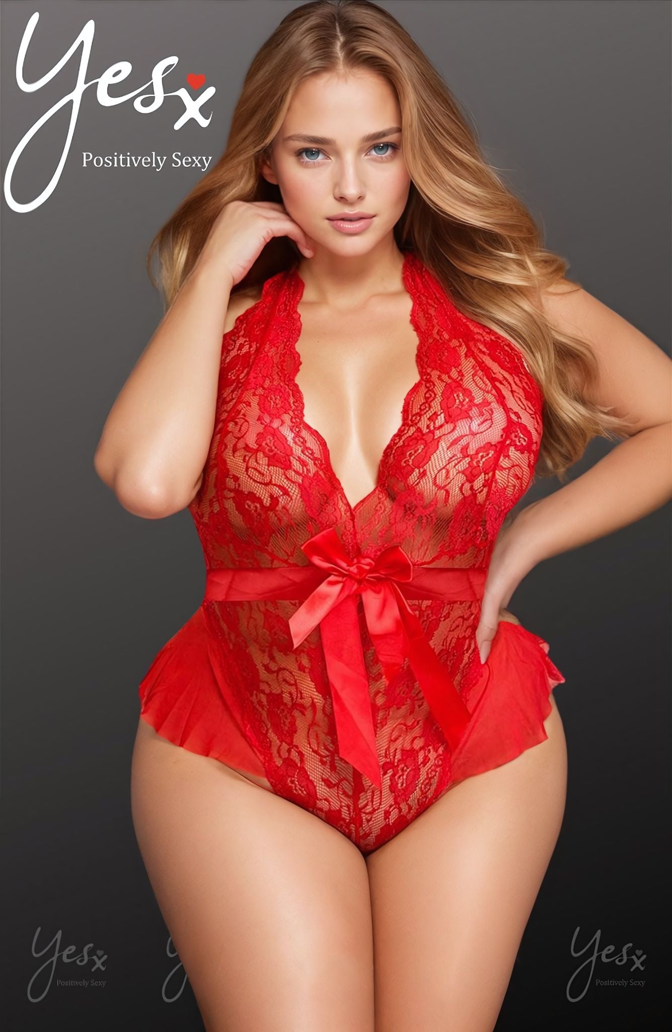 YXQ Hot Red Teddy Bedroom Wear Lingerie Sets