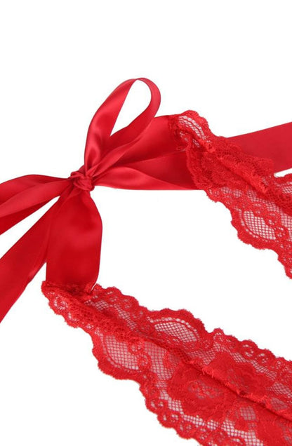 YXQ Hot Red Teddy Bedroom Wear Lingerie Sets