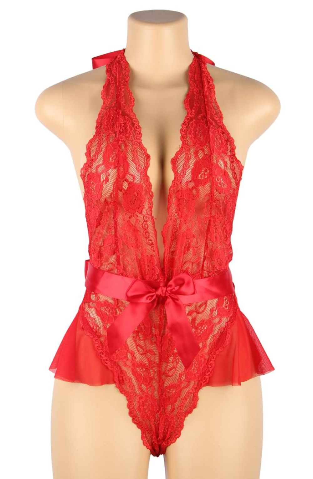 YXQ Hot Red Teddy Bedroom Wear Lingerie Sets
