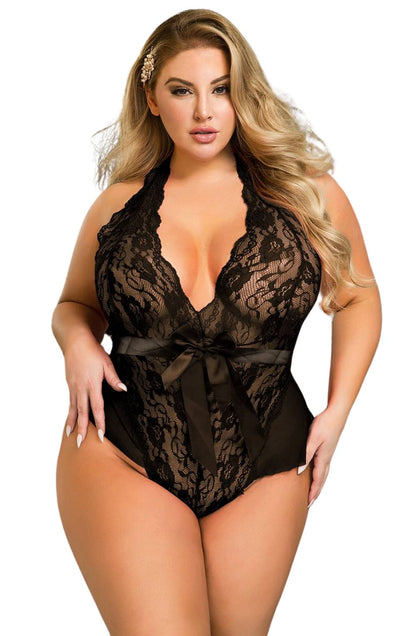YX Black Teddy Bedroom Wear Lingerie Sets
