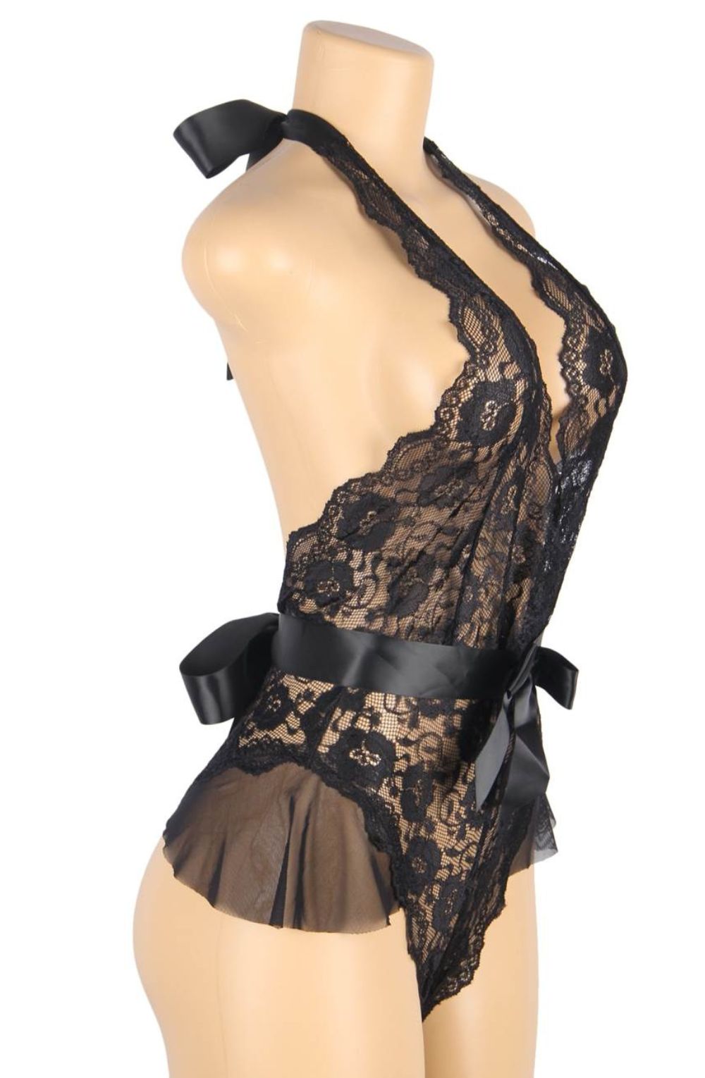 YX Black Teddy Bedroom Wear Lingerie Sets