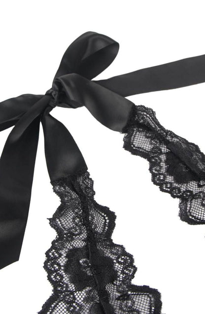 YX Black Teddy Bedroom Wear Lingerie Sets