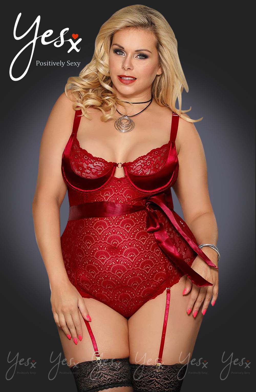 YXQ Red Body Plus Sizes Lingerie Sets