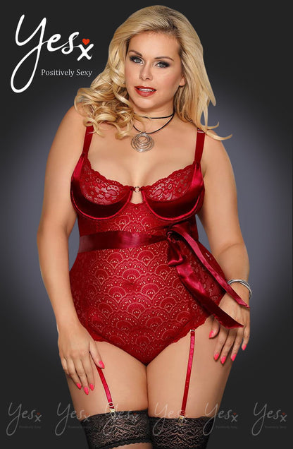 YXQ Red Body Plus Sizes Lingerie Sets