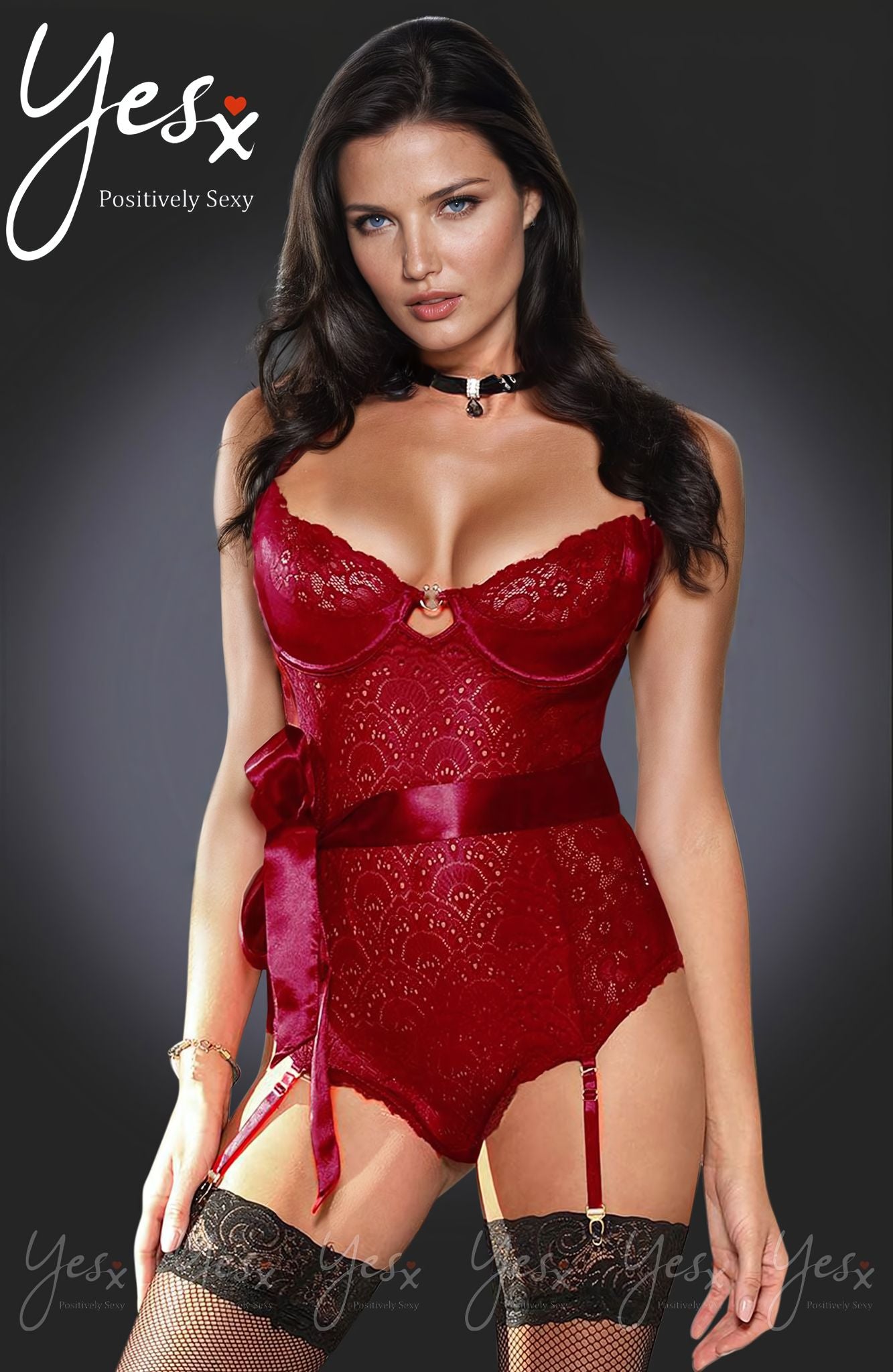 YX Red Body Bedroom Wear Lingerie Sets