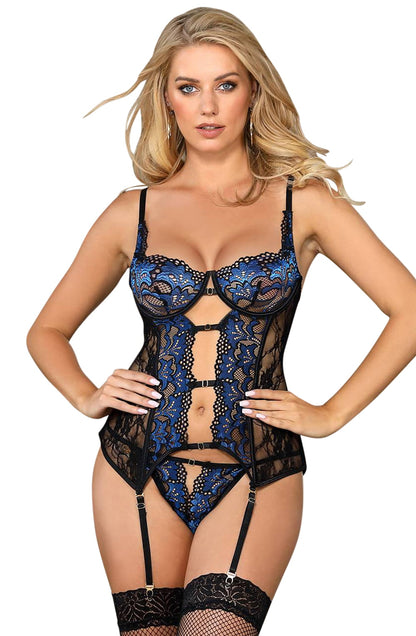 YX Black/Sapphire Set Bedroom Wear