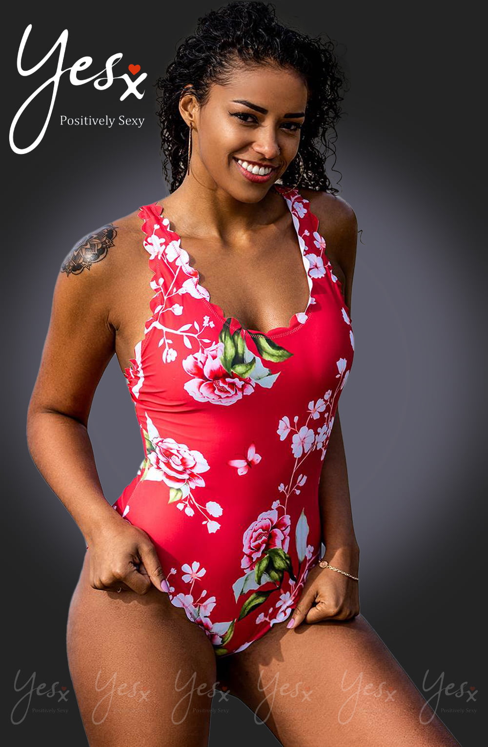 YX One Piece Swimsuit Pink Everyday Swimwear