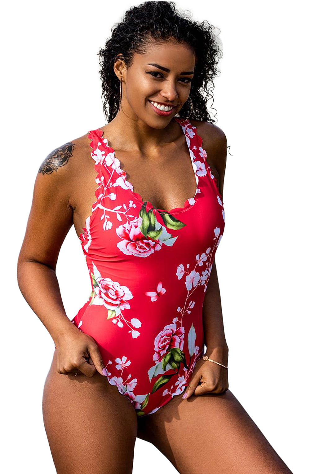 YX One Piece Swimsuit Pink Everyday Swimwear