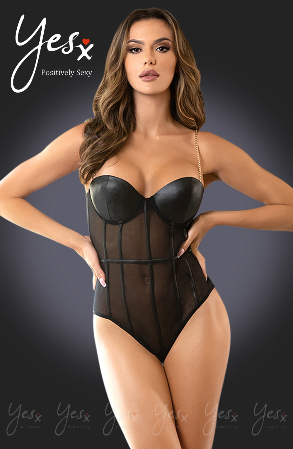 YX Bodysuit Black Bedroom Wear Bodies