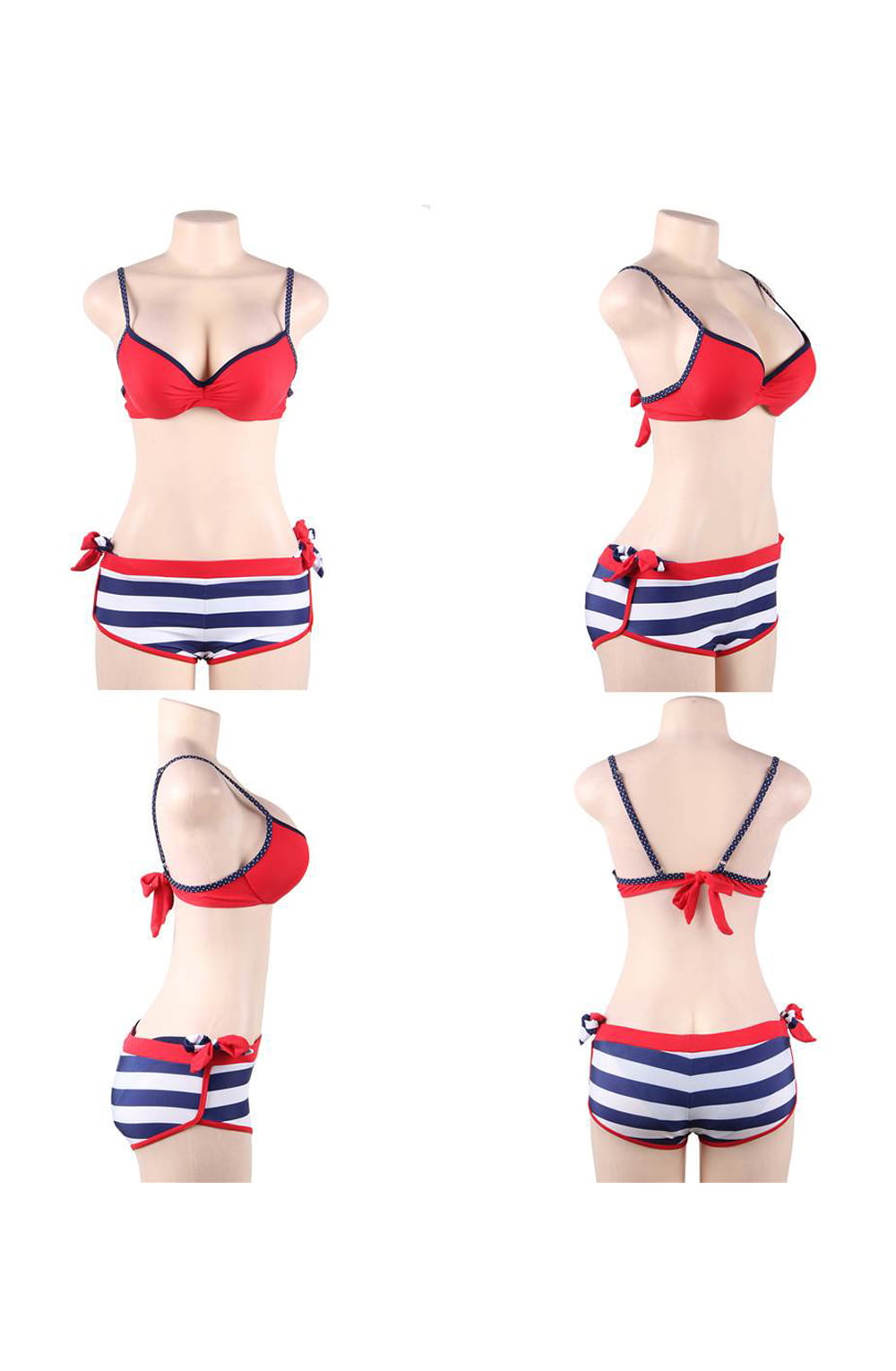 YX Bikini Piece Set Red Everyday Swimwear