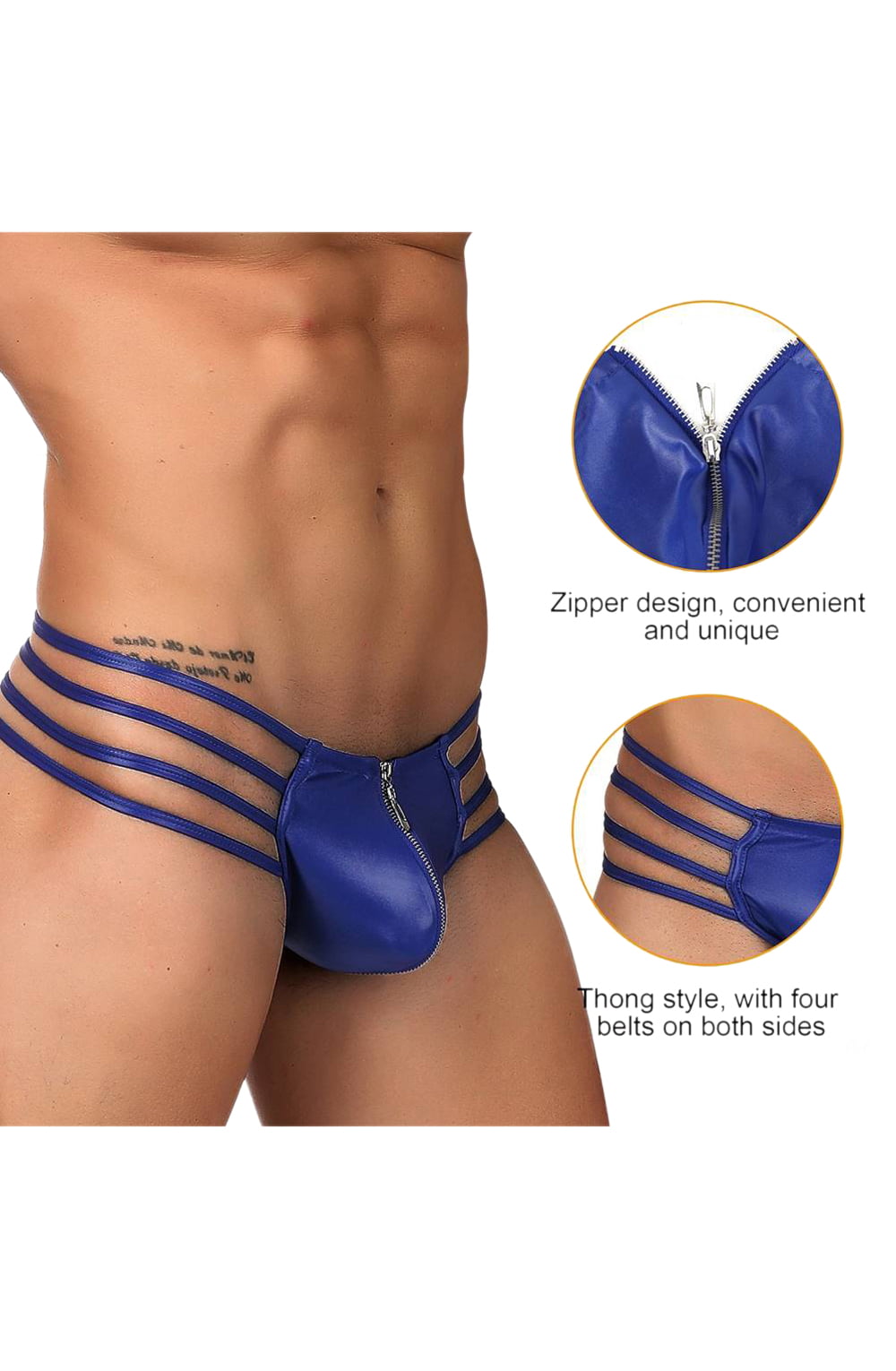 YX Men's Thong Blue Men's