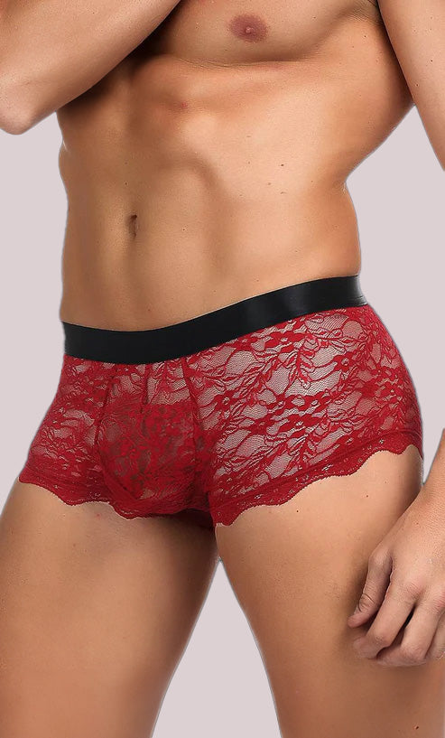 Mens Boxer Brief Red/Black Men's